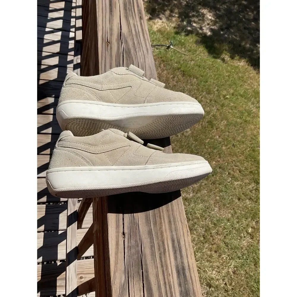 Rag & Bone Biege Suede Low Top Sneakers Womens Hook Loop Streetwear Size 37